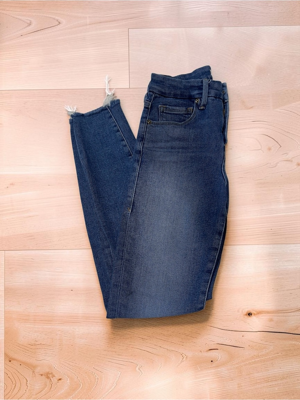 Good American Skinny High-Rise Dark Blue Denim Jeans